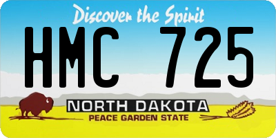 ND license plate HMC725