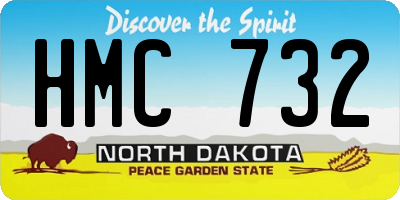 ND license plate HMC732