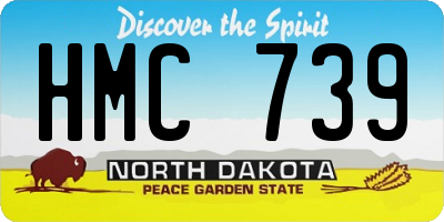ND license plate HMC739