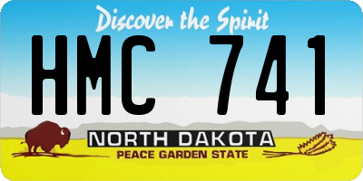 ND license plate HMC741