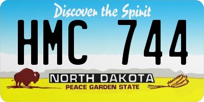 ND license plate HMC744