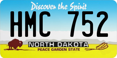 ND license plate HMC752