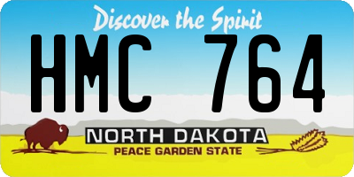 ND license plate HMC764