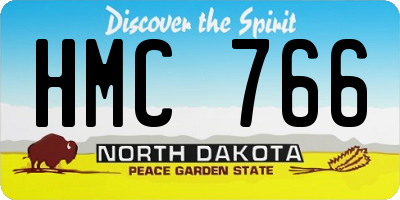 ND license plate HMC766