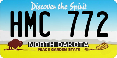 ND license plate HMC772