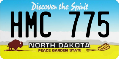 ND license plate HMC775