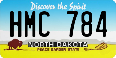 ND license plate HMC784