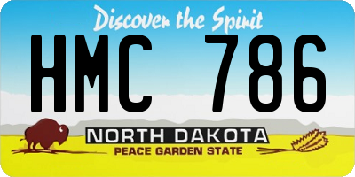 ND license plate HMC786