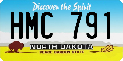 ND license plate HMC791