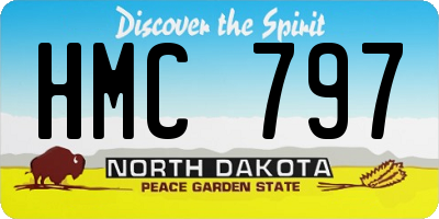 ND license plate HMC797
