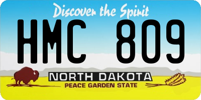 ND license plate HMC809