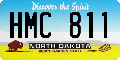ND license plate HMC811