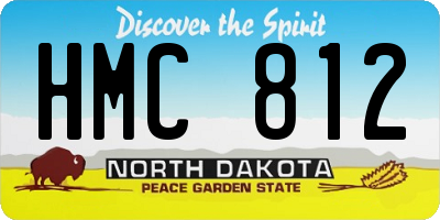 ND license plate HMC812