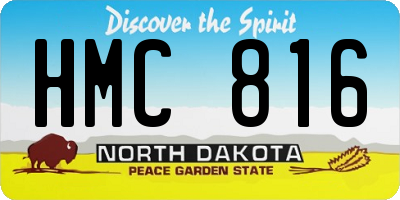 ND license plate HMC816