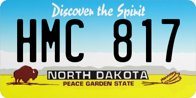 ND license plate HMC817