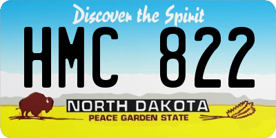 ND license plate HMC822