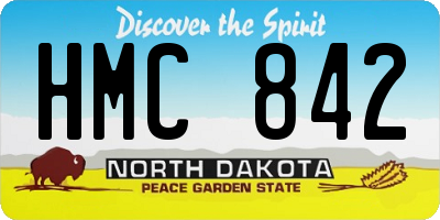 ND license plate HMC842