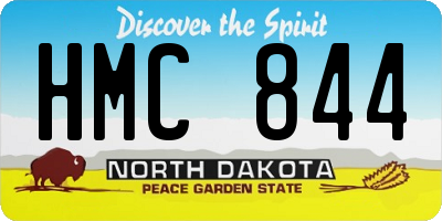 ND license plate HMC844