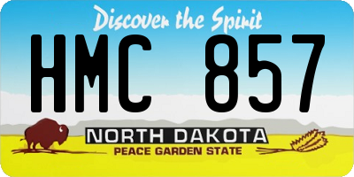 ND license plate HMC857