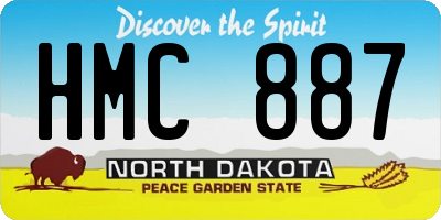 ND license plate HMC887
