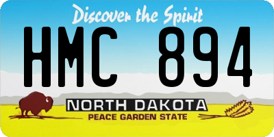 ND license plate HMC894