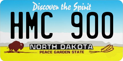 ND license plate HMC900