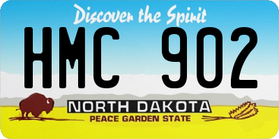 ND license plate HMC902