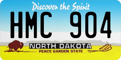 ND license plate HMC904