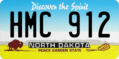 ND license plate HMC912