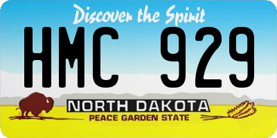 ND license plate HMC929