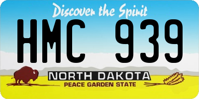 ND license plate HMC939