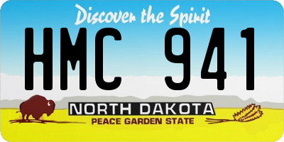ND license plate HMC941