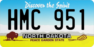 ND license plate HMC951