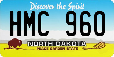 ND license plate HMC960