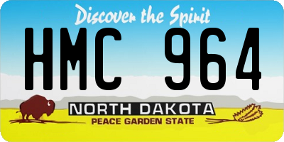 ND license plate HMC964