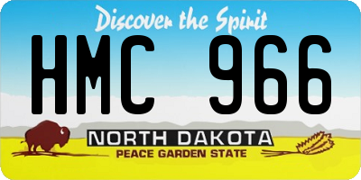 ND license plate HMC966