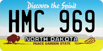 ND license plate HMC969