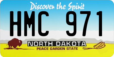 ND license plate HMC971