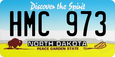 ND license plate HMC973