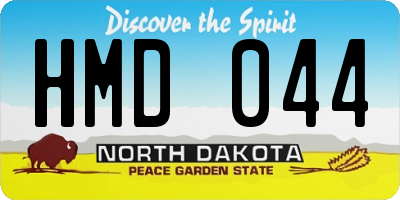 ND license plate HMD044