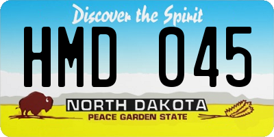 ND license plate HMD045