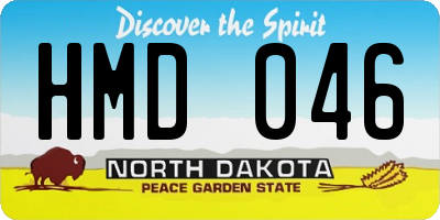 ND license plate HMD046
