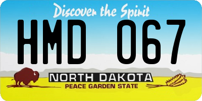 ND license plate HMD067