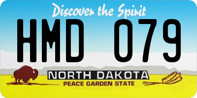 ND license plate HMD079