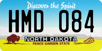 ND license plate HMD084
