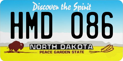 ND license plate HMD086