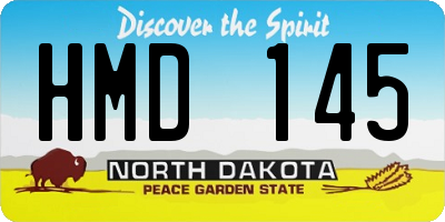 ND license plate HMD145