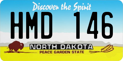 ND license plate HMD146
