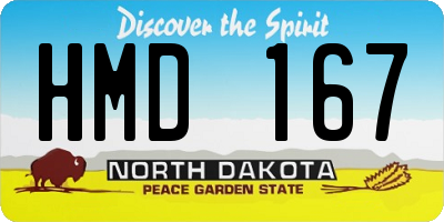 ND license plate HMD167