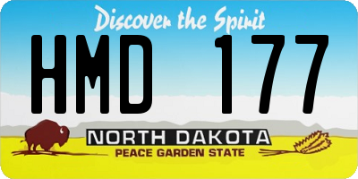 ND license plate HMD177